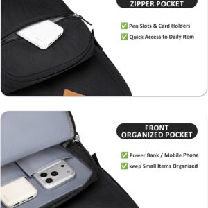 Basic Travel Backpack Water Resistant Black - Image 3