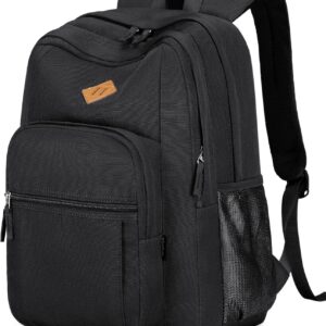 Basic Travel Backpack Water Resistant Black