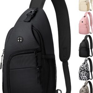 Waterproof Crossbody Sling Bag Black Medium - Image 10