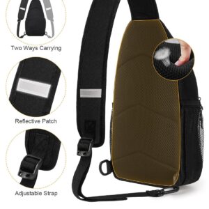 Waterproof Crossbody Sling Bag Black Medium - Image 4