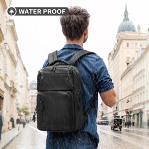 Waterproof Laptop Backpack Black 15.6 Inch - Image 2